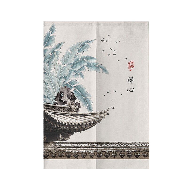 Chinese Deur Gordijn Slaapkamer Badkamer Gordijn Huishouden Keuken Partitie Gordijn Feng Shui Gordijn: 02 / 85x90cm