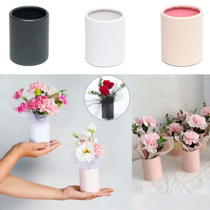 Mini Bloem Doos Bloemist Flower Verpakking Dozen Rose Ronde Geschenkdoos