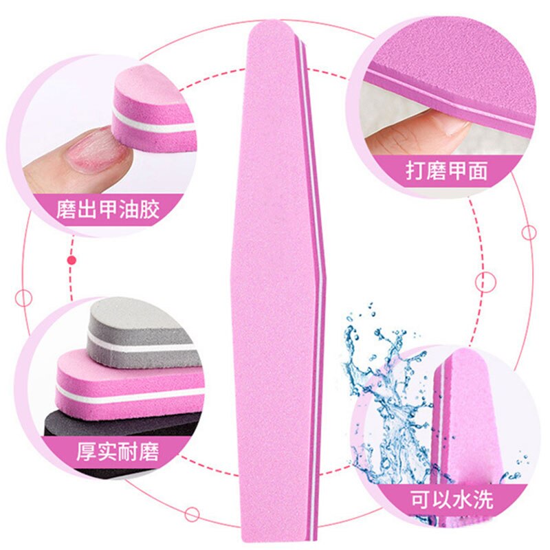 100/180 Nail Files Double Side Nail Buffer Nail File Trimmer Nail Buffers Slim Thick Nail Tools Manicure Supplies