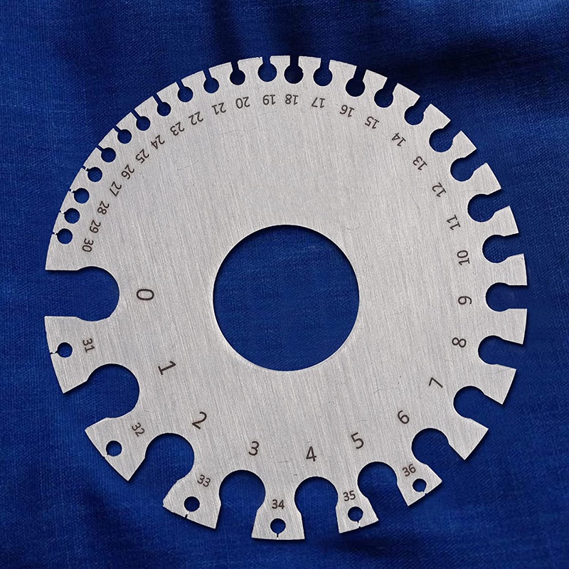 Metal Sheet Thickness Gauge &amp; Dual-Sided Round Metal Sheet Gauge - Wire Gauge Measurement Tool Welding Gage (Set Of 3)