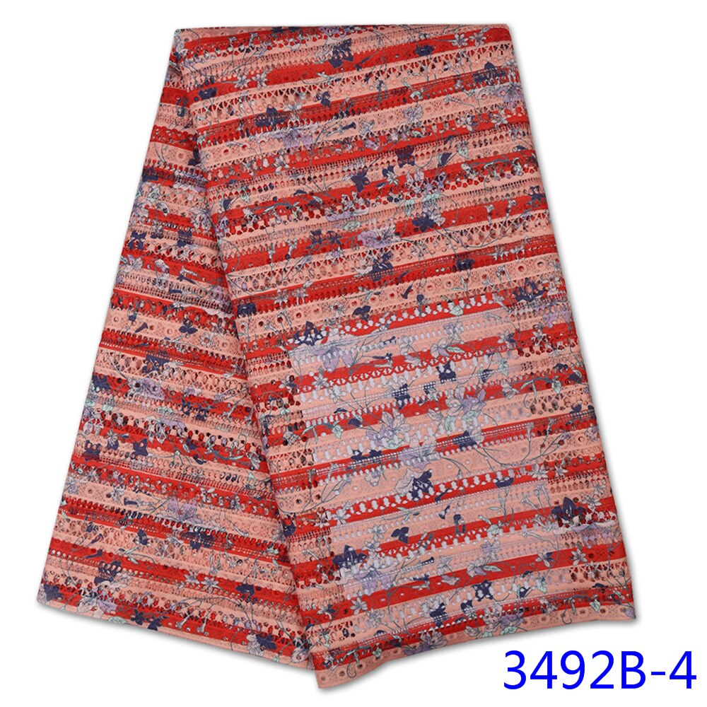 Guipure Cord Lace Fabric African Lace Fabric With Stones Water Soluble Laces For Wedding YA3492B-2: Picture 4