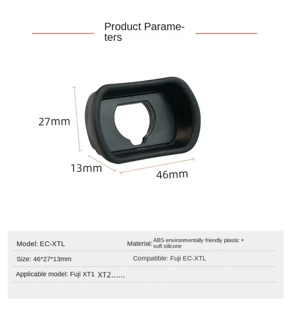 para Fuji Fujifilm EC-XT L ocular visor ocular para XT1 XT2 XH1 XT3 XT4 X-T4 X-T3 X-T2 X-T1 XH1 GFX-50S 100S