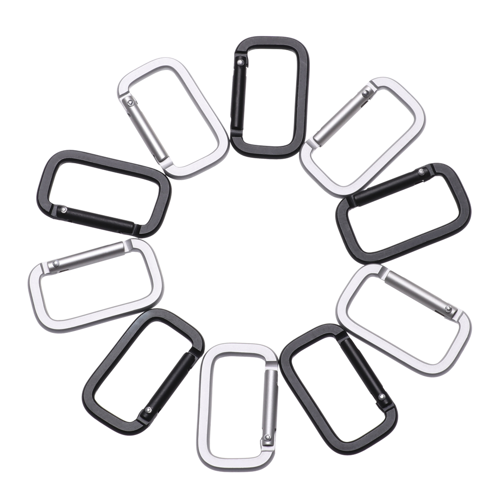 2/5 Stuks Aluminium Plated Ovale Ring Gespen Clips Karabijnhaak Gate Lente voor Purse Handtas Push Trigger Snap Haken Carabiners