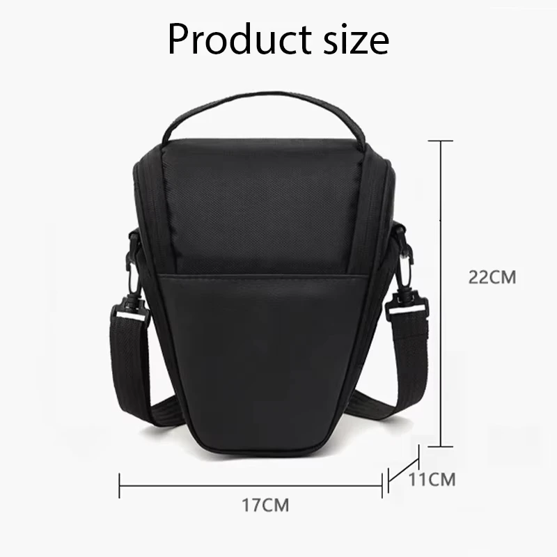 Kompaktowa torba na lustrzankę cyfrową typu crossbody - wodoodporna nylonowa torba na sprzęt do mikroobiektywu z pojedynczym obiektywem ‌ ‌