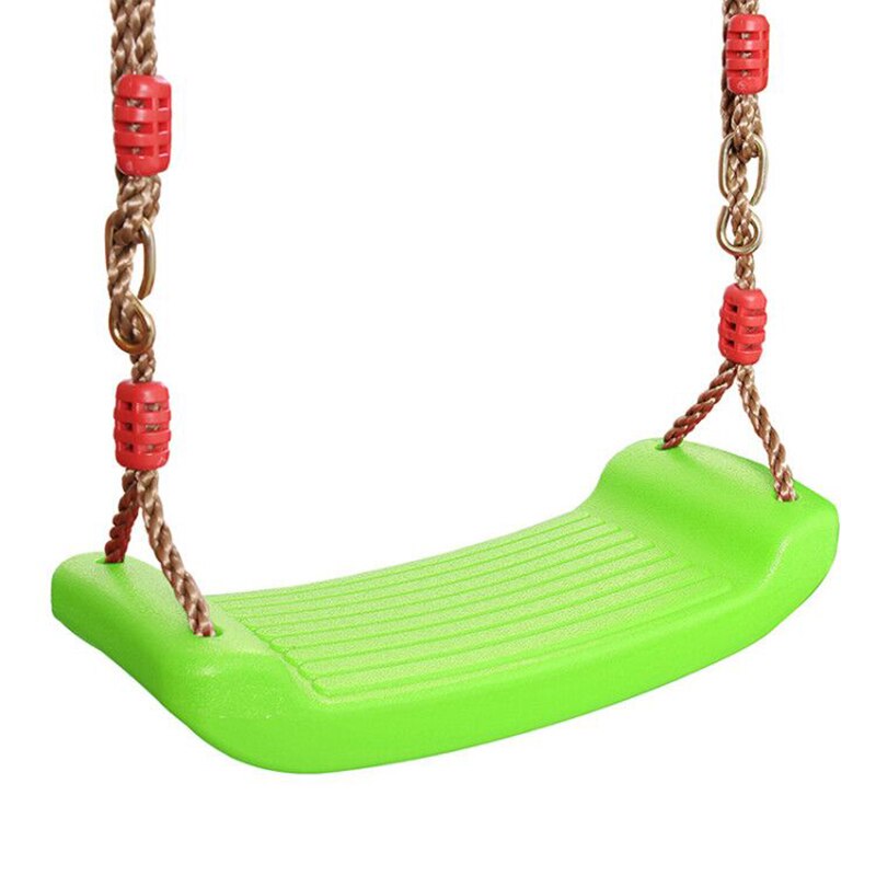 Vliegende Speelgoed Tuin Swing Kids Opknoping Seat Speelgoed Met Hoogte Verstelbare Touwen Indoor Outdoor Speelgoed Regenboog Gebogen Boord Kids Swing: Green