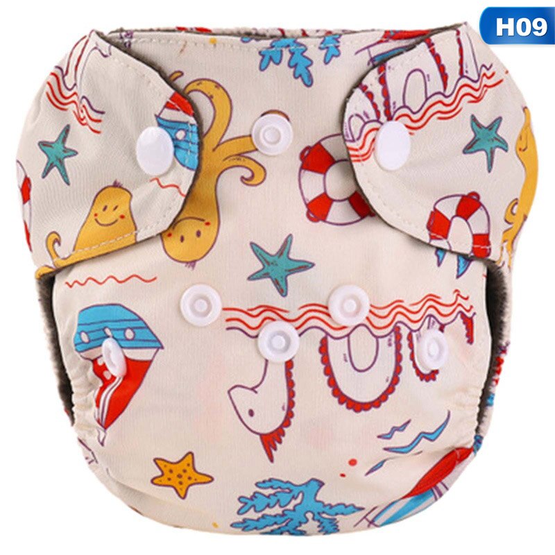 Leuke Cartoon Pttern Luier Voor Baby Kids Bamboe Houtskool Ultradunne Pasgeboren Baby Luiers Nb Aio Doek Luier Fit Voor 0-3Kg: DP0057H09