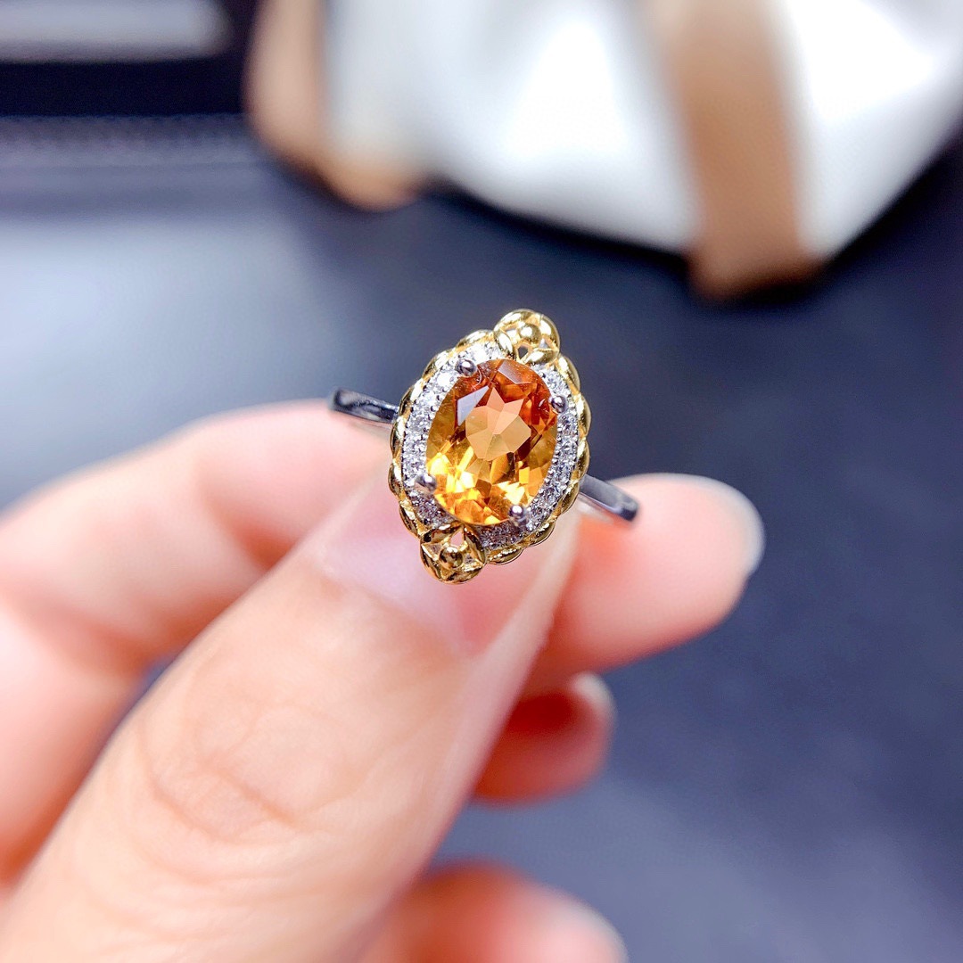 Silber Farbe Schmuck setzt für Frauen Damen Bling Champagner Zirkon Kristall Ring Halskette Ohrringe setzt Hochzeit Braut einstellen: Resizable Ring