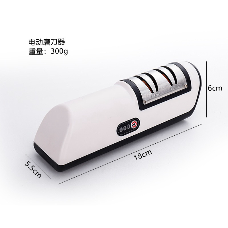 Afilador de cuchillos eléctrico de cocina multifuncional automático 4 engranajes afilador de cuchillos eléctrico accesorios de cocina: Negro