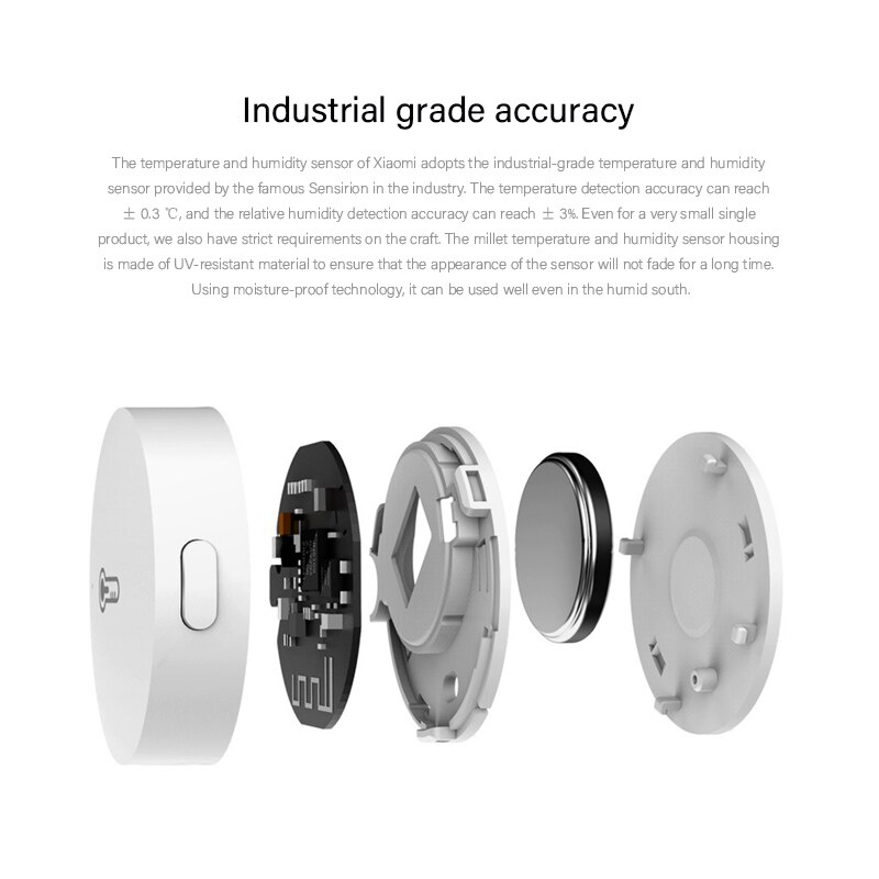 Xiaomi mijia Temperature Humidity Sensor Intelligent smart Environment Sensor control via Mihome APP Zigbee connection