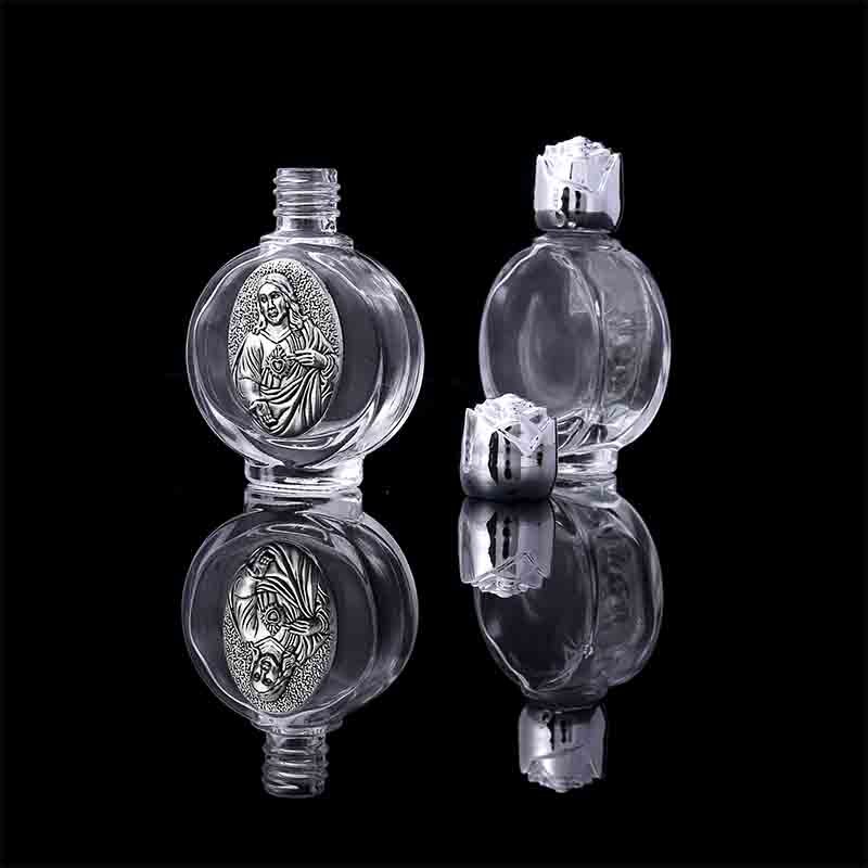 15 Soorten Heilige Water Jezus Fles Religieuze Kruis Fles Christian Virgin Sculptuur Fles, Heilige Water Fles: Zilver / 65-42mm14