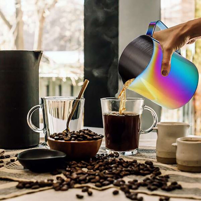 350ml rustfrit stål mælk/kaffe/cappuccino/latte art skummende kande barista mælkekande kop & dekorationskunst pen