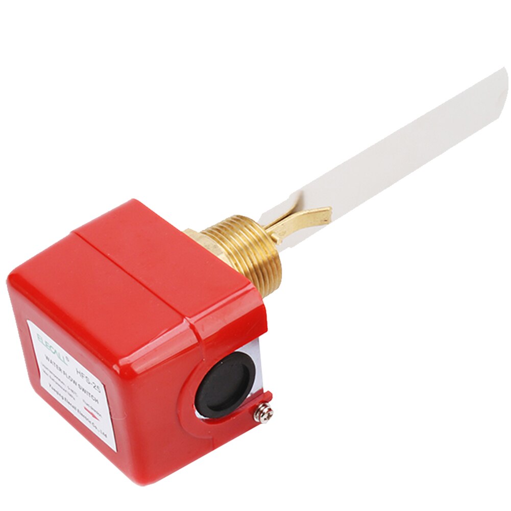 HFS-25 Plumbing Flow Sensor Control Switch Universal Copper 220V Paddle Stable Measurement Red Full Automatic Liquid Water