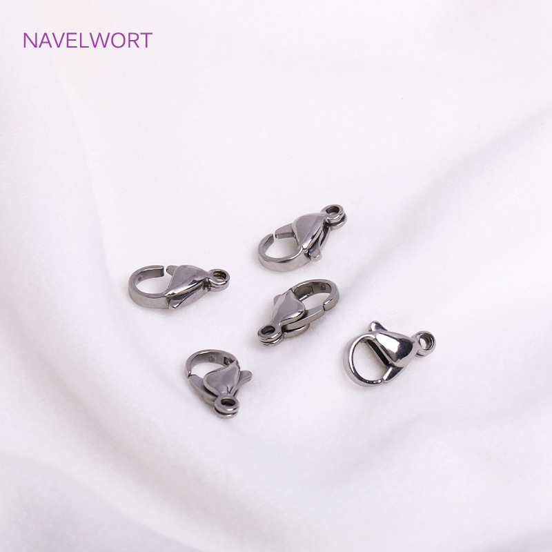 bisuteria materiales por mayor Cierres de langosta de acero inoxidable para fabricación de joyas, accesorios para fabricación de pulseras DIY, materiales de joyería al por mayor, 10mm/12mm: L / Azul