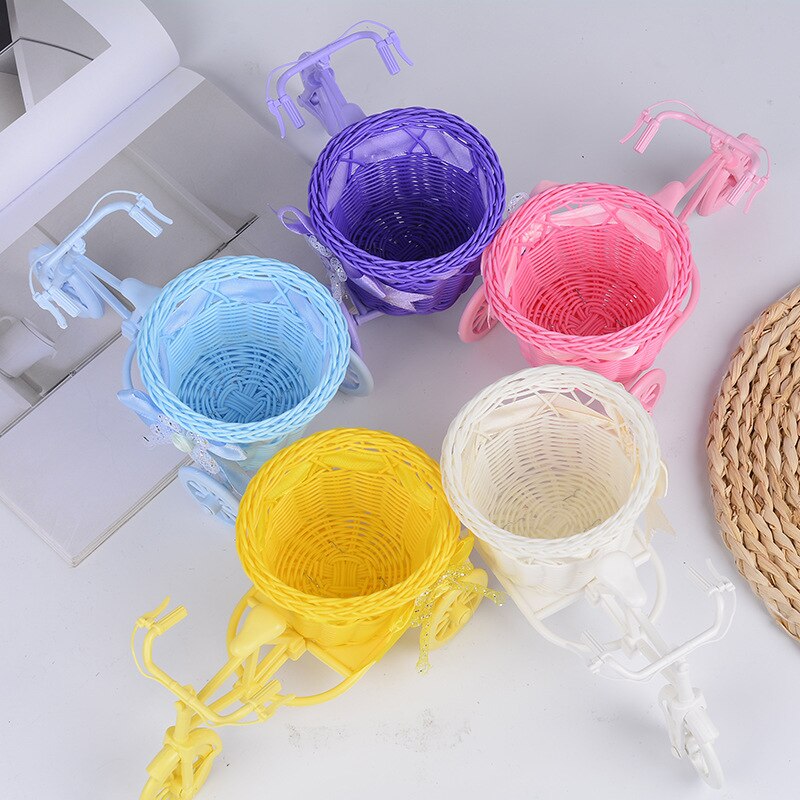 Cesta de flores, triciclo de bicicleta decorativa de estilo nórdico, macetas para contenedor de flores, plantas, casa, decoración de bodas, cesta de flores