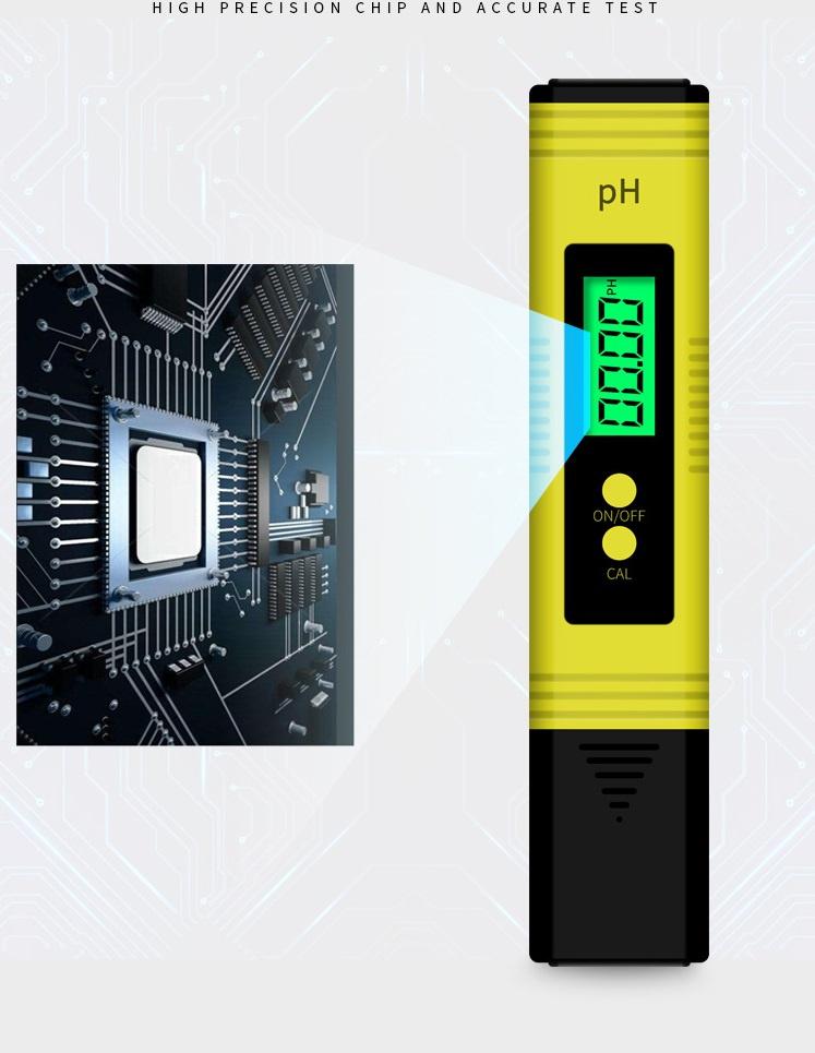 Digital PH Meter Lcd Tester With Backlight Button Portable Hydroponics Aquarium Water Pocket Test Pen