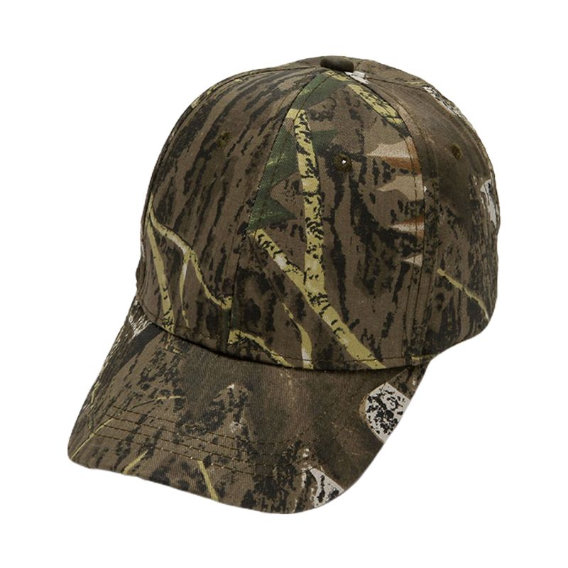 Unisex udendørs vandreture baseballkasket camouflage justerbar snapback hat: Grøn