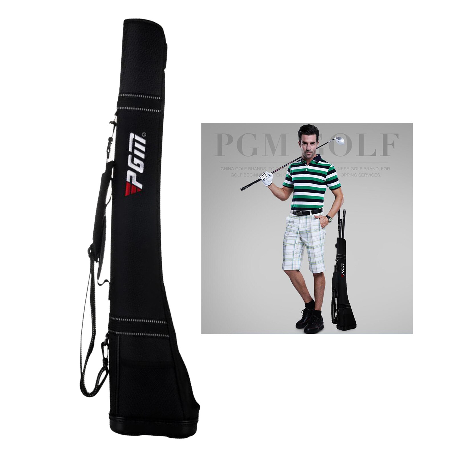 Durable DE Golf bolsa de lápiz cómodo ligero Golf llevar de viaje paquete tiene 4-5 Clubes con asa de hombro Correa