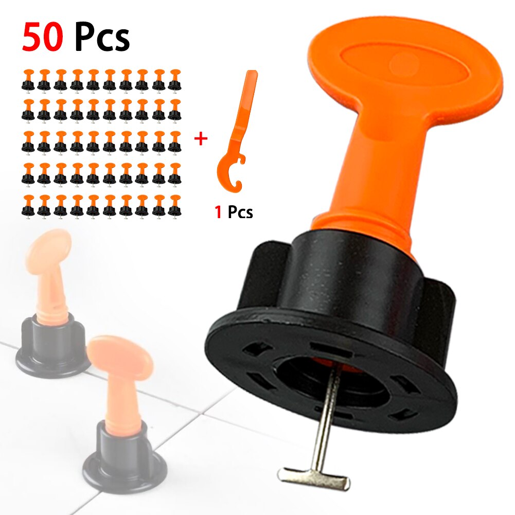 50Pcs Alignment Tile Leveling Wedges Tile Spacers System Flat Ceramic Leveler for Floor Wall Construction Tools Locator