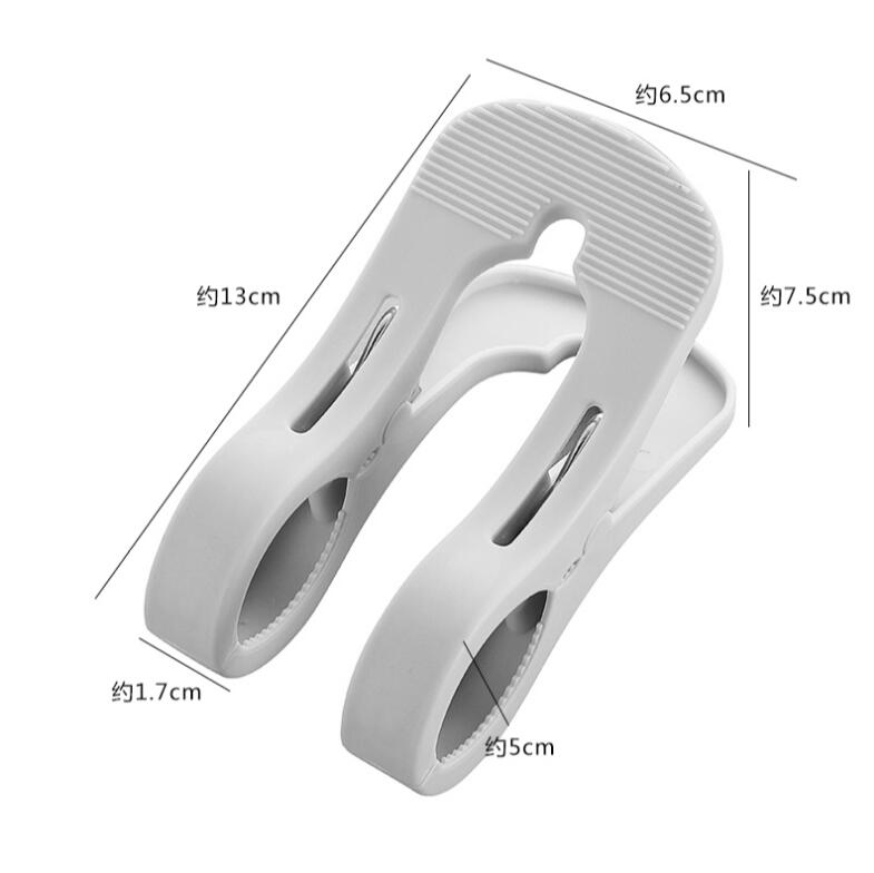 Hushållsplast torkning klädnypa stor lakan clips vindtät handduk clips hängare 6 st/lot starka sockklämmor klädnypor