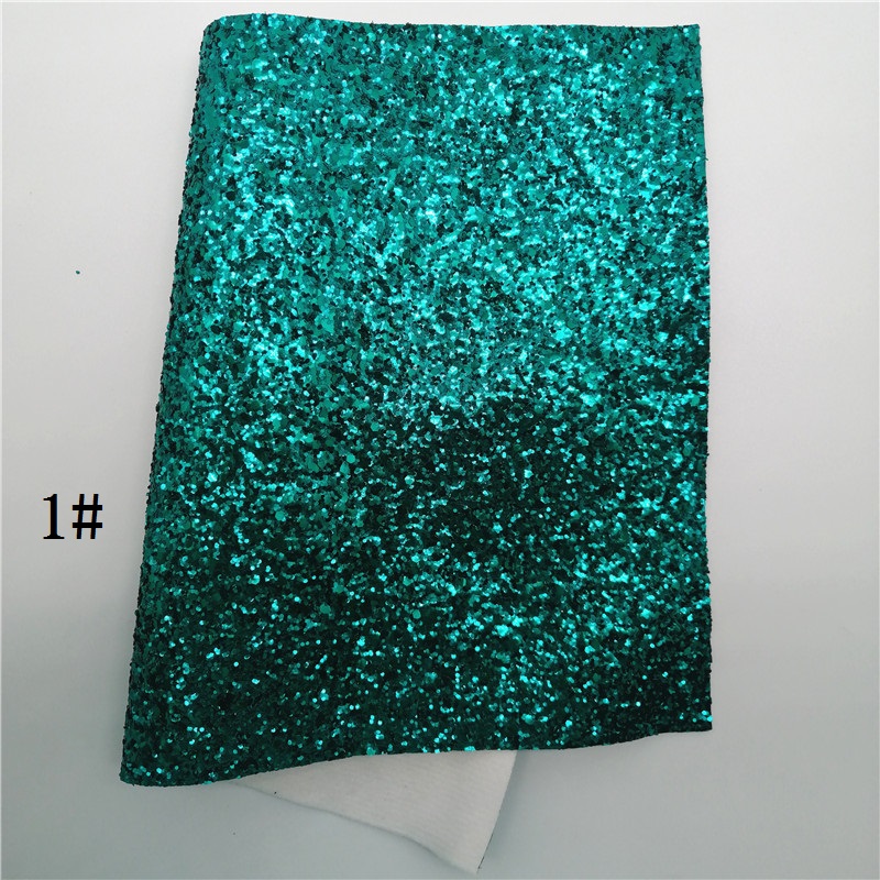 Dark Green Chunky Glitter Vinyl Stof Blad Voelde Back Synthetisch Leer Faux Vinil Voor Bows Oorbellen Diy A4 Size T565A
