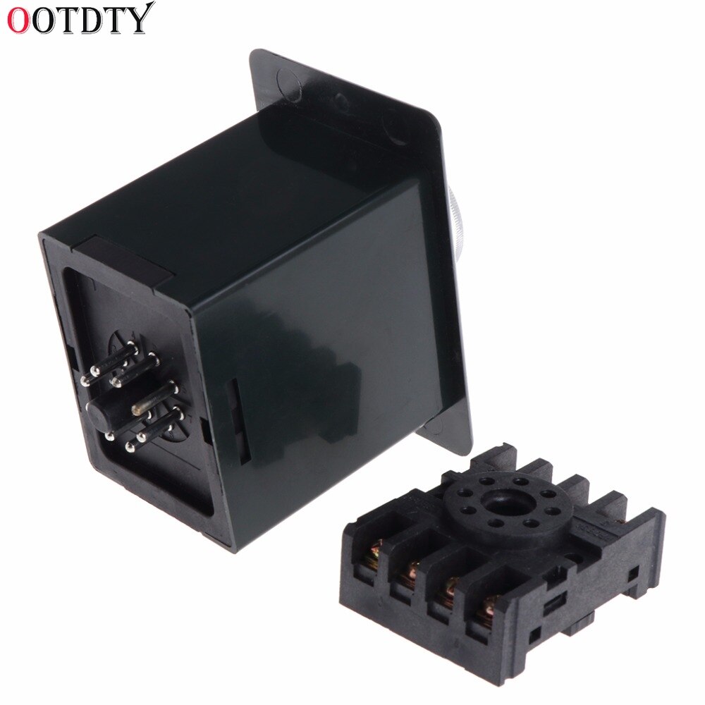 Temporizador de relé de 0 a 60 segundos/minutos con enchufe Base CA 220V, interruptor de tiempo de AH2-Y