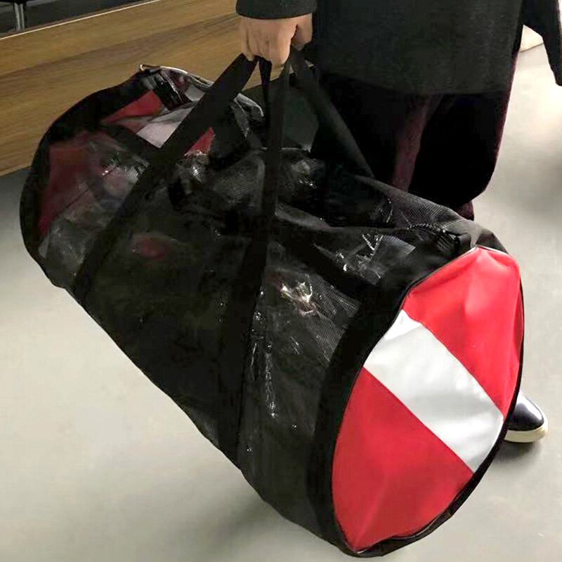Duikvlag, duikuitrusting, zwemtas van mesh, opbergtas, schouderrugzak, premium rits, duiktassen van mesh