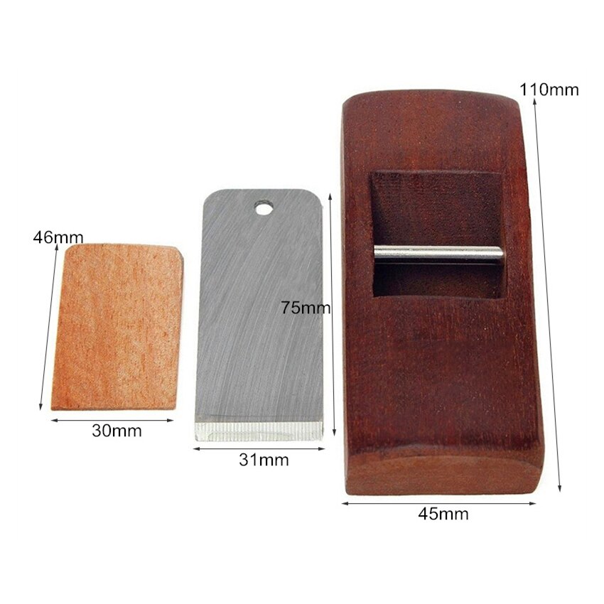 1 stk mini træhøvl håndhøvl med flad bund og metalklinge til træhåndværk træbearbejdningsværktøj gør-det-selv-skubbehøvl