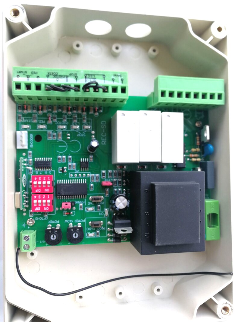 2 Channel 433.92Mhz 220V AC Sliding Door Controller Receiver Rolling code Remote control for gate opener