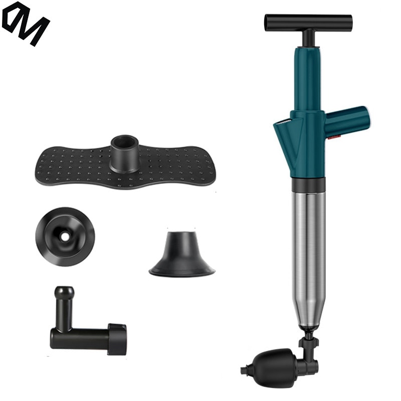 Toilet Plungers Drain Unblocker High Pressure Air Drain Blaster Cleaner Powerful Manual Pneumatic Dredge Equipment Clogged Pipe
