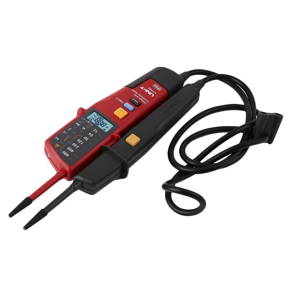 Testeur de continuité de tension numérique LCD UT18C UNI-T, multimètre à plage automatique de Rotation de Phase RCD
