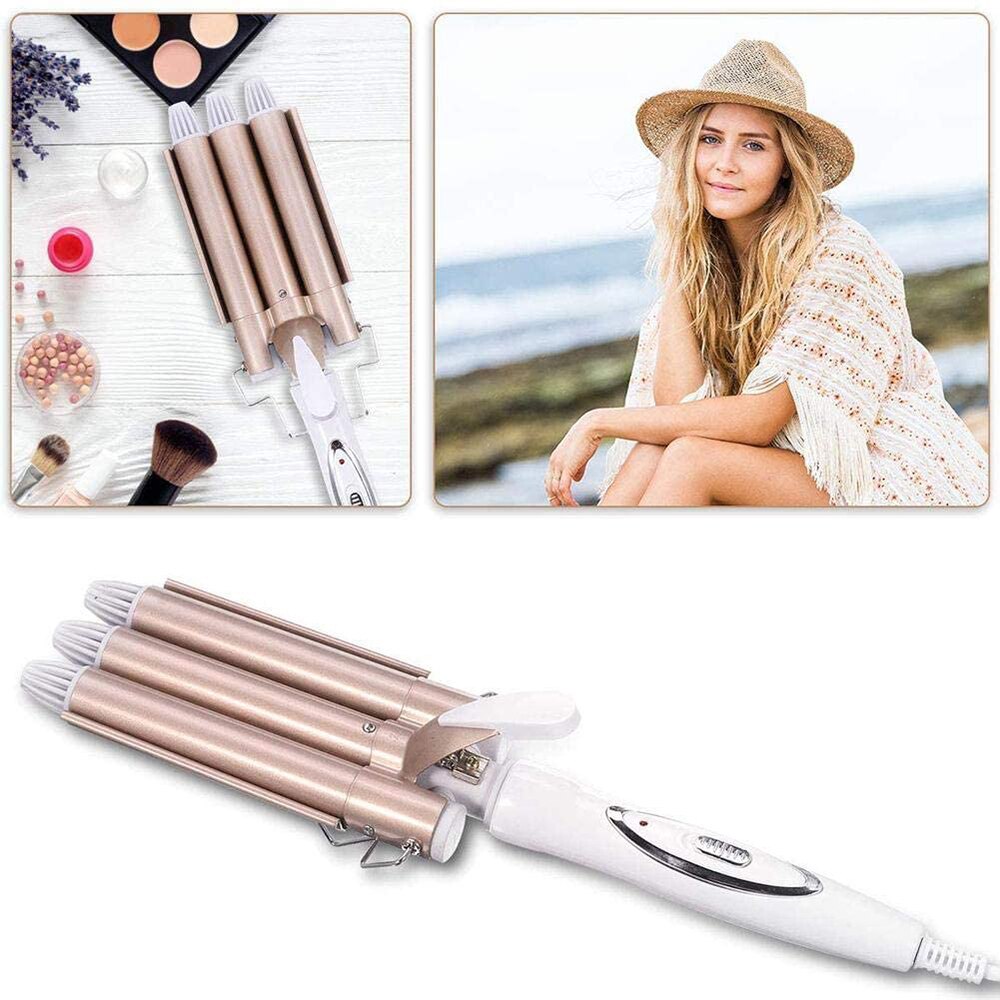Hair Curler Curling Iron Hair Styling Tools Ceramic Triple Barrel Curling Wand Hair Waver Crimper 3 Barrel Curler