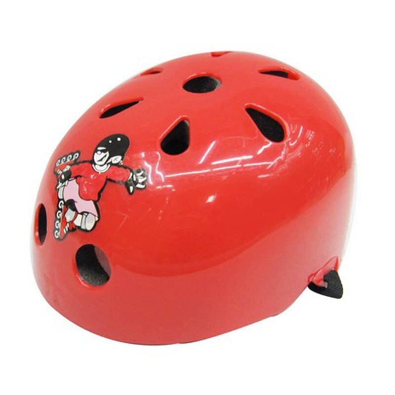 Cute Shape Ultralight Kids Roller Skating Helmet Snowboard Helmet For Safety Riding Skating Scooter Extreme Sports: Red