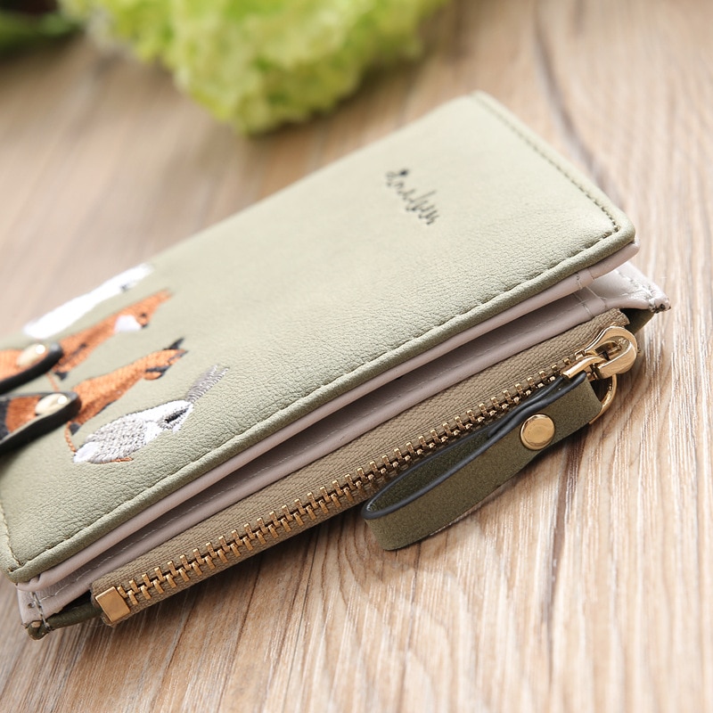 Women Wallet Lovely Cartoon Animals Wallet Women Short Leather Women Wallets Zipper Purses Portefeuille Female Purse Clutch