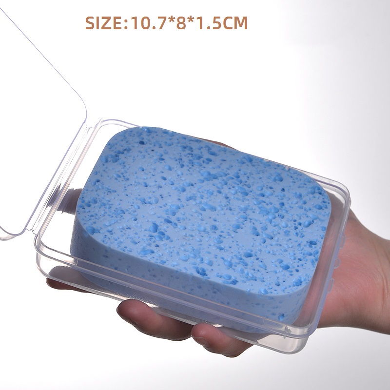 Esponja de cepillo de pintura de acuarela en caja, esponja de agua especial hidratante, fuerte absorción de agua, herramienta de limpieza, suministros de arte: Azul