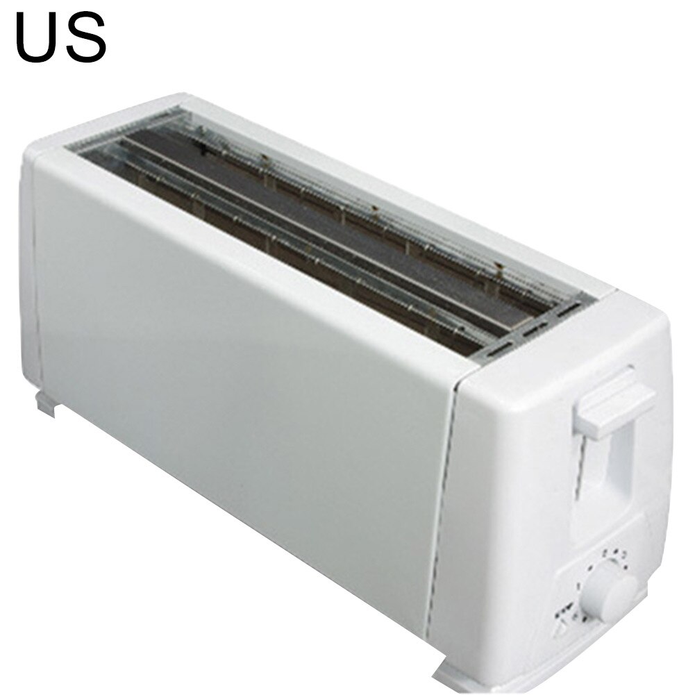 Tostadora rápida para el hogar, máquina para hacer pan, sándwich, 4 rebanadas, con ranura ancha, 1300W: White US Plug