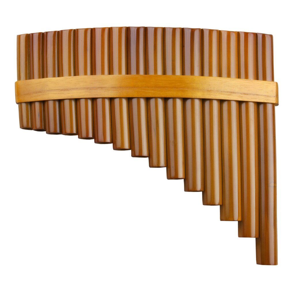 Instrumentos musicales populares, flauta De Pan De color marrón, instrumentos De viento De madera hechos a mano, 15 pipas