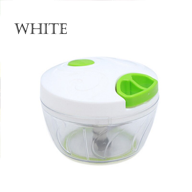 Multi-function Hand Held Vegetable Shredder Slicer Cutter Powerful Manual Pulling Food Chopper: White