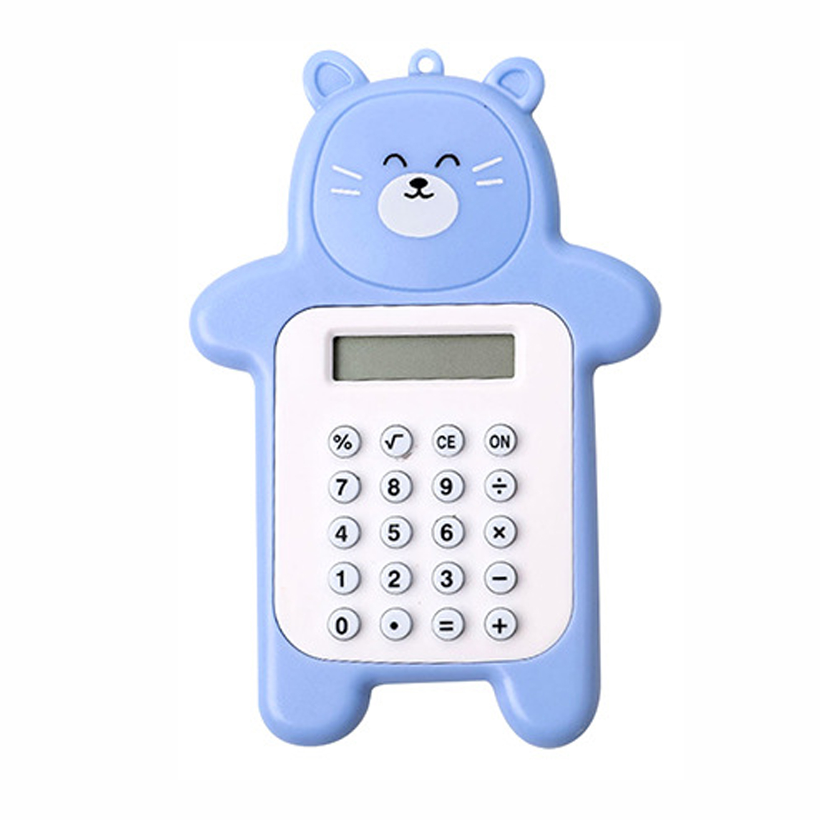 Portable Digital Display School Cartoon Student 8 Digit Mini Calculator Soft Button Battery Powered Cute Bear Stationery