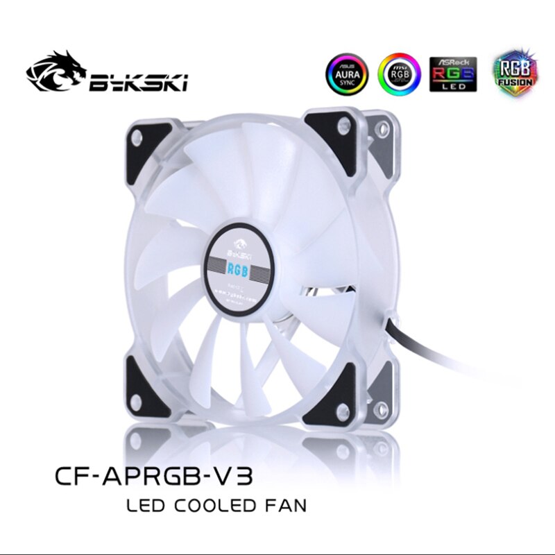 Bykski Computer RGB PC Case Fan 120mm 4pin Desktop Computer Cooler Cooling Water Discharge Radiator