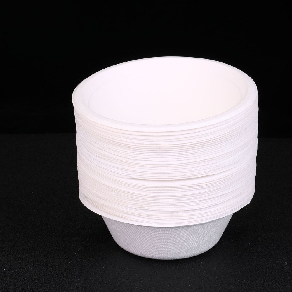25pcs Paper Bowl Disposable Round Shape Food Bowl Dinnerware Tableware for Party Banquet Home