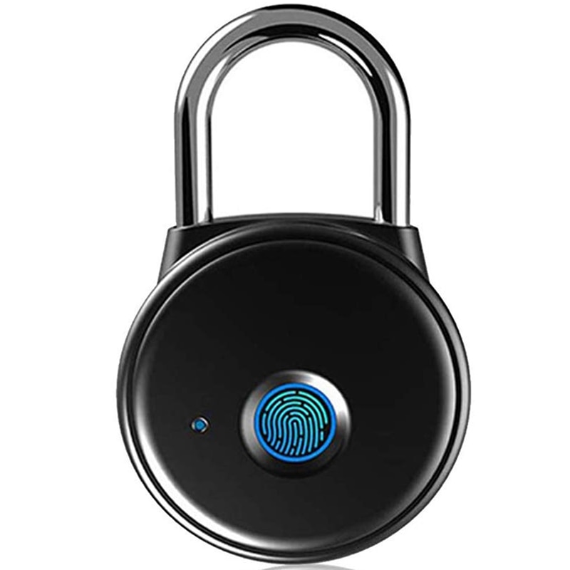 Cadeado de impressão digital inteligente telefone bluetooth app bloqueio da porta de segurança bloqueio ao ar livre cadeado linha