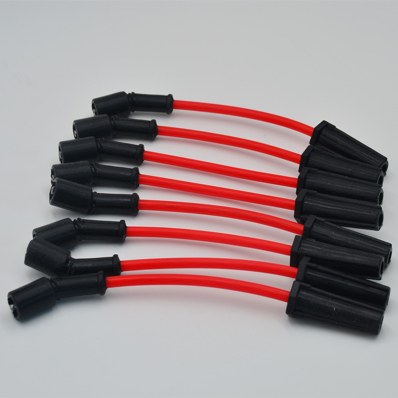 Bujías de encendido de 10mm para coche, conjunto de cables de repuesto de oficina, de silicona, rectas, de alta temperatura, para Chevrolet LSx LS1