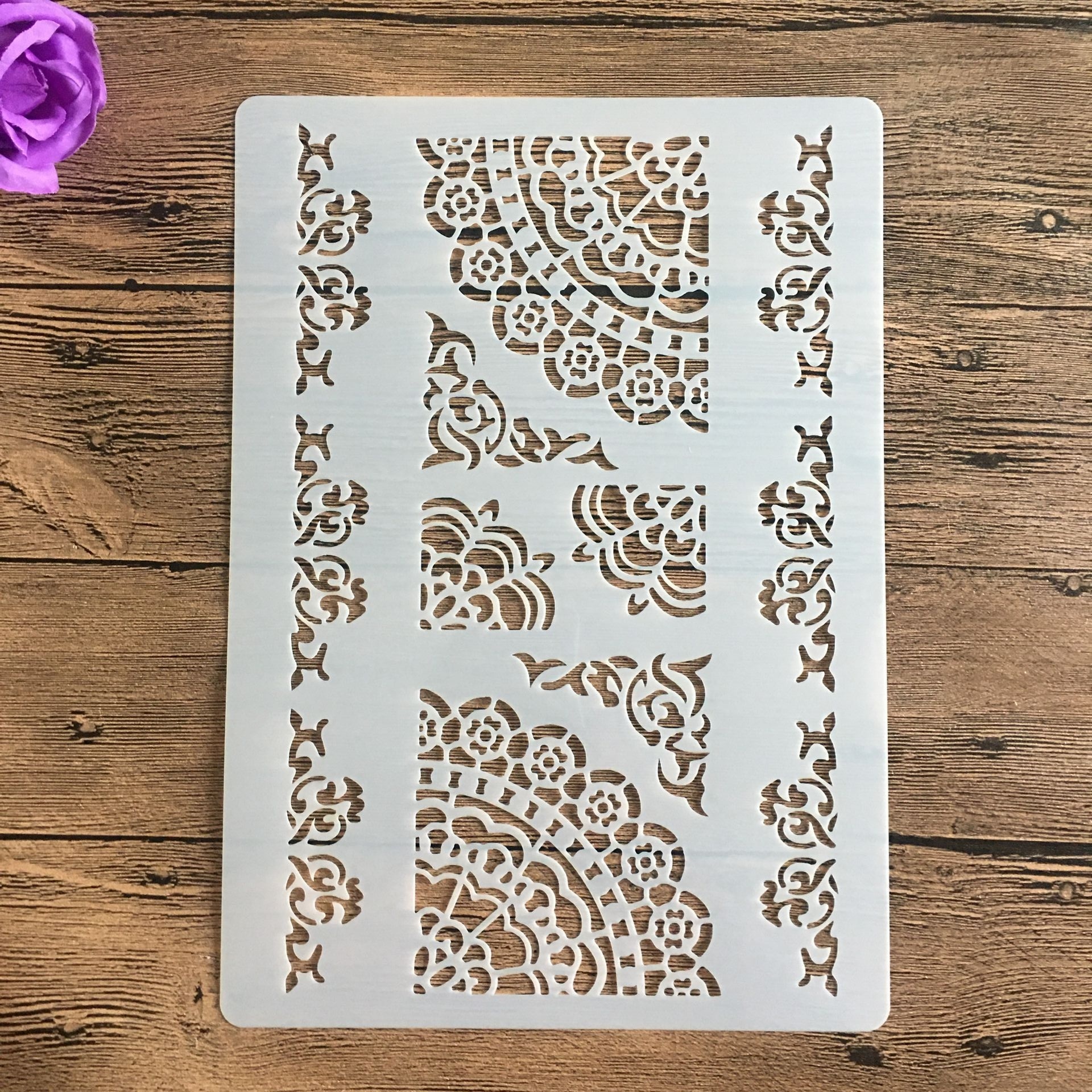 A4 29*21Cm Kant Mandala Gelaagde Stencil Schilderen Scrapbook Stempel Album Decoratie Reliëf Papieren Kaart Template Decoratie