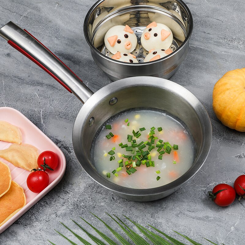 KOBACH kitchen cooking sets 16cm nonstick pan Saucepan stainless steel cooking pots kitchen utensils sets breakfast pots