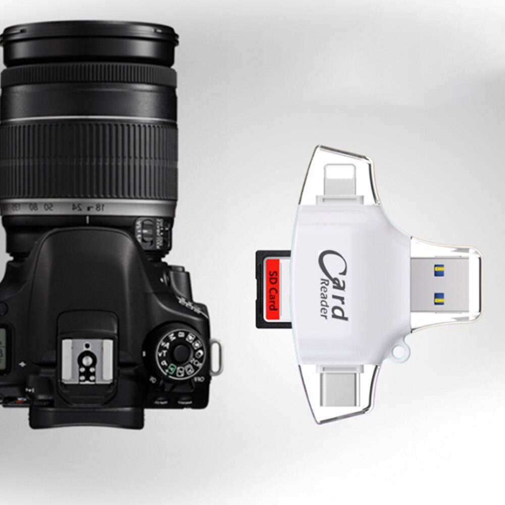 3.0 snelle 4-- poorts camera sd-kaart mini tf-kaartlezer type c micro sd mobiele telefoon computer otg-kaartlezer
