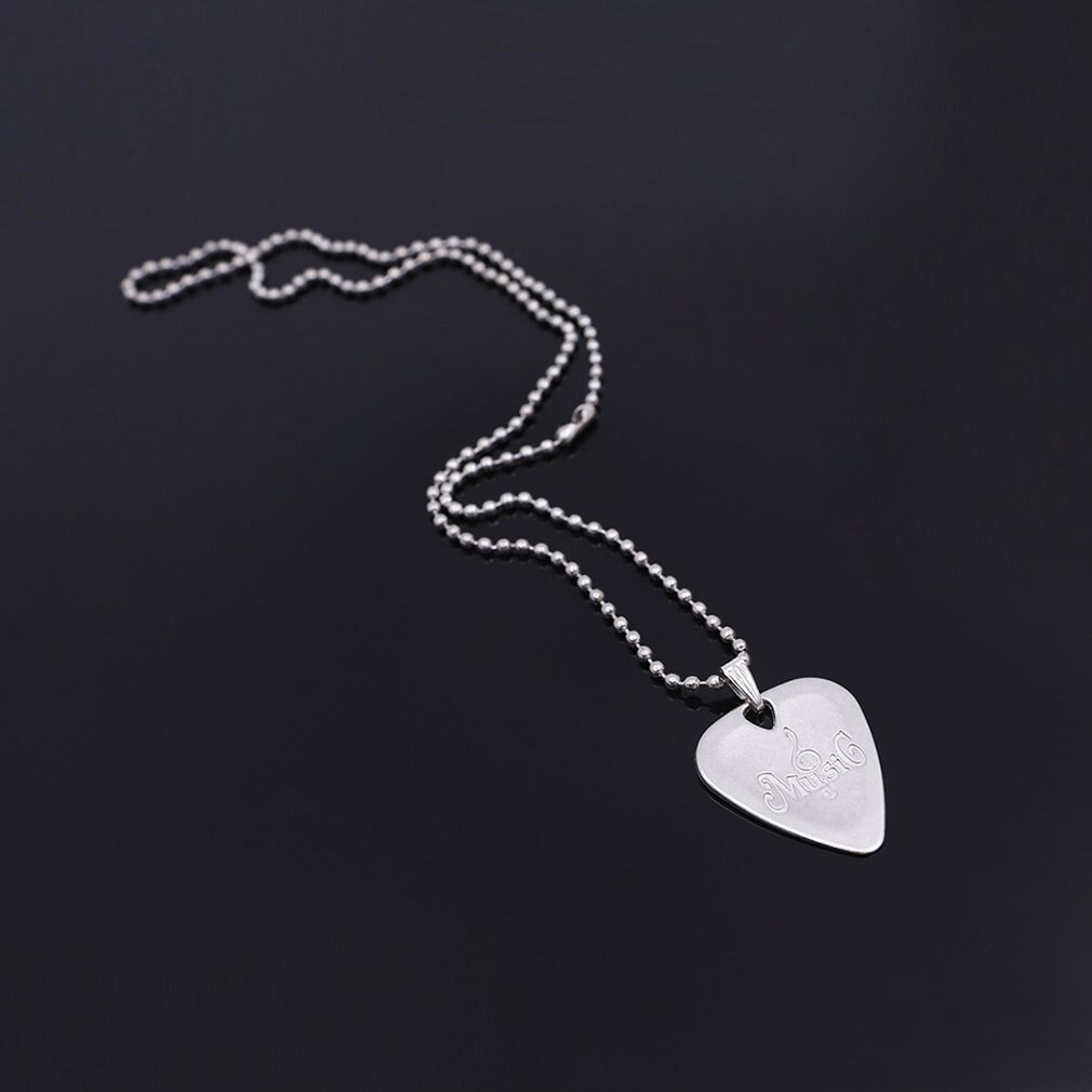 GT-26 Zilveren Gitaar Pick Ketting Gitaar Pick Ketting Gitaar Accessoires Pick Kleine Draagbare Accessoires