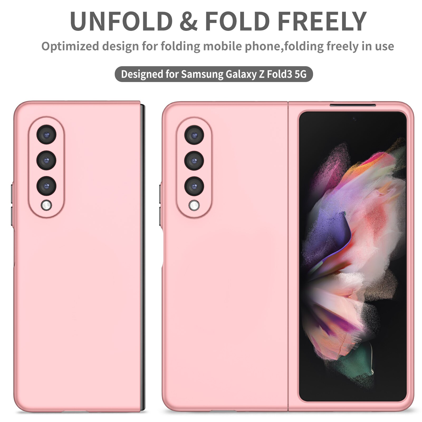 Protection Folding PC Case for Samsung Galaxy Z Fold 3 5G Fold3 Fold2 Fold 2 Non-Fingerprint Cell Phone Cases Cover