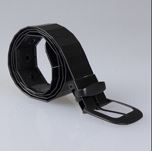 mode mannen alle metalen legering riemen metalen pin gesp metalen riem/goud zilver zwart mannen en vrouwen riemen accessoires: black