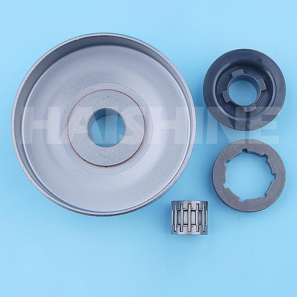 3/8"-7T Clutch Drum For Husqvarna 394 395 394XP 395XP Chainsaw Sprocket Rim Kit Needle Bearing Replacement Parts 503625903