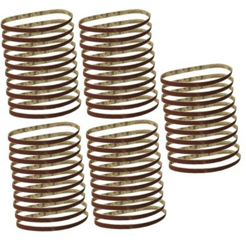 50 stuks 3/8 x 13 inch bandschuurmachine schuurpapier 10 x 330mm schuurbanden schuurset 3/8 " x13 " aluminiumoxide schuurbanden